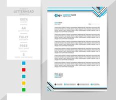 A4 size Business letterhead template. This modern creative and elegant letterhead is a must for your office. 2 theme colorwork, black, and others. vector