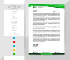 A4 size Business letterhead template. This modern creative and elegant letterhead is a must for your office. 2 theme colorwork, black, and others. vector