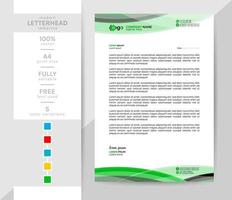 A4 size Business letterhead template. This modern creative and elegant letterhead is a must for your office. 2 theme colorwork, black, and others. vector