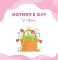 Vector illustration of Mother's Day. A celebration for all mothers and grandmothers. Women's holiday.