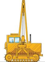 Drawing of a construction crane. Illustration of special equipment. Set of icons. Amazing illustration for website, print and project. Illustrations isolated on white background. The flat vector. vector