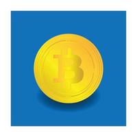 BTC Bitcoin,ETH Ethereum cryptocurrency token on a blue background vector