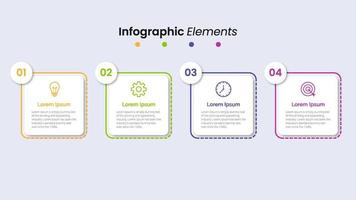 Presentation business infographic template with 4 options vector