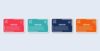 Presentation business infographic template with 4 options vector