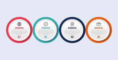 Presentation business infographic template with 4 options vector