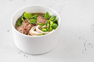 Bowl of Vietnamese pho bo photo