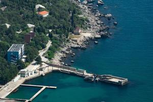 View of the coastline from a height. photo