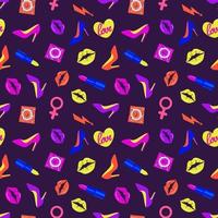 Glamorous bright seamless pattern vector