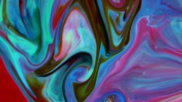 abstrakt oändlig bakgrundsstruktur färgreaktion och explosioner. närbild av abstrakt video