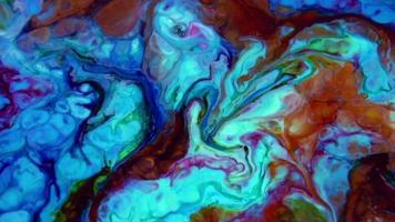 abstrakt oändlig bakgrundsstruktur färgreaktion och explosioner. närbild av abstrakt video