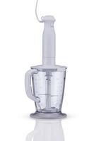 electric blender with the container on a white background. kitchen appliances photo