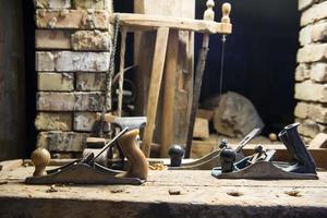 equipment in the workshop for the restoration of ancient musical instruments photo