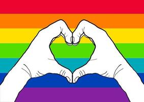 big heart gesture to celebrate pride month. photo