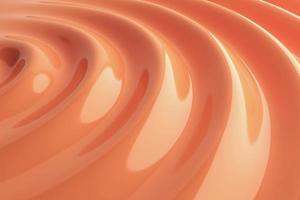 Peachy pastel liquid waves background, cream gel and jelly texture. Vector liquid cheese dip sauce splash wave and paint drop flow. 3d rendering photo