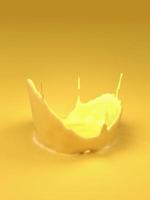Liquid cheese splash, abstract mockup background for presentation. 3d rendering. photo