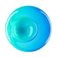 Abstract clear glass bead gradient color isolation background. 3d rendering photo