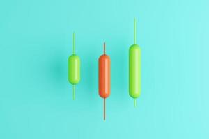 minimal background for investment, candlestick chart for trading view. 3d rendering photo