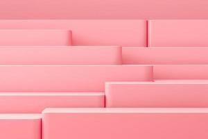 Minimalist mockup background for product presentation, a platform stacked up, pastel color style. 3d rendering photo