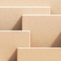 Minimalist mockup background for product presentation, a platform stacked up. 3d rendering photo