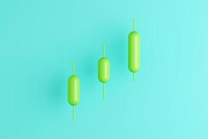 minimal background for investment, Uptrend candlestick chart for trading view. 3d rendering photo