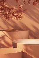 Abstract geometric backdrop, mockup for podium display or show the product. photo