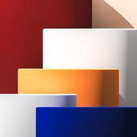 Abstract mockup background for product presentation, a platform stacked up. 3d rendering photo