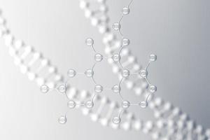 White molecules mockup, abstract background for science or medical. 3d rendering photo
