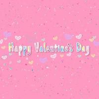 Valentine's Day text and Hearts Background photo