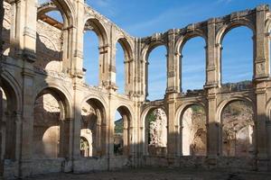 Beautiful ruins of Santa Maria de Rioseco Monastry in Merindades, Burgos, Spain photo