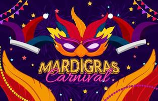 Mardi Gras Carnival Background vector