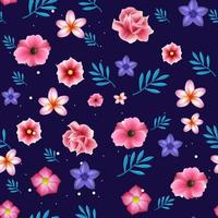 Flower Spring Seamless Pattern Background vector