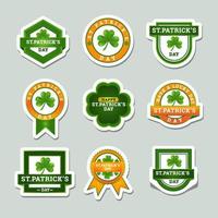 Modern Sticker Clover of St Patrick's Day vector