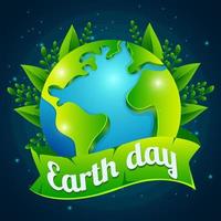 Realistic Earth Day Background Concept vector