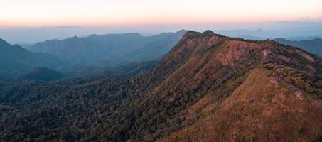 evening scenery,mountains in the evening high angle photo