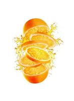 orange slice splashing photo