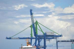 Giant Quay Crane on the port yard photo