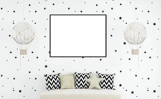 Kids room mockup photo