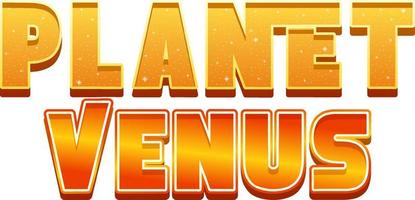 Planet Venus word logo design vector