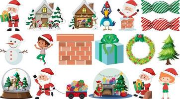 Isolated Christmas Objects And Elements Set vector