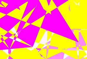 Light Pink, Yellow vector pattern with polygonal shapes.