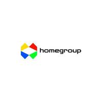 h hogar propiedad grupo comunidad logotipo vector