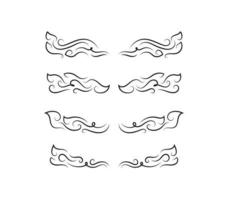 Gold Borders Elements Set Collection, ornament Vector