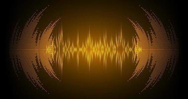 Sound waves oscillating dark light vector