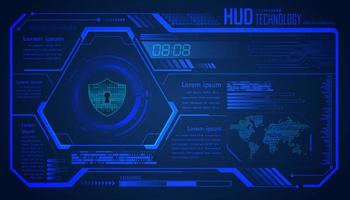 hud cyber circuit future technology concept background vector