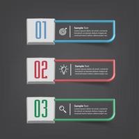 modern text box template, infographics banner vector