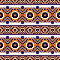 Orange gemetric seamless pattern with ethnic style for decorative vector