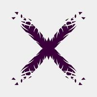 nice vector illustration illustrations such as the unique x and v letters for decoration