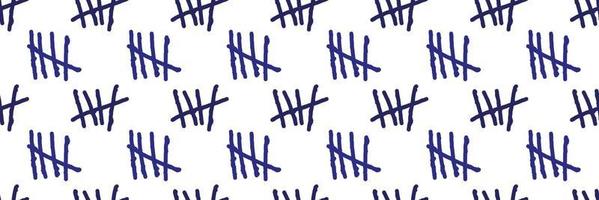 Seamless pattern Tally marks, colorful counting signs on white background. Prison wall sticks lines counter. Vector illustration.
