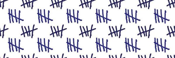 Seamless pattern Tally marks, colorful counting signs on white background. Prison wall sticks lines counter. Vector illustration.