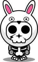 vector cartoon character mascot costume animal skull cute rabbit animal